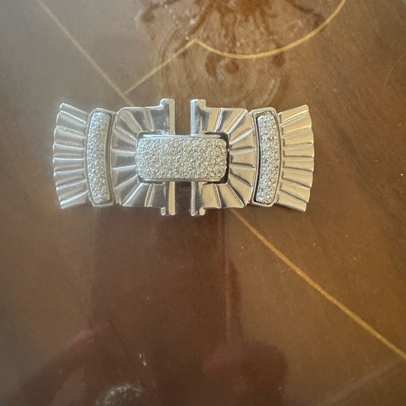 Judith Leiber crystal Swarovski metalic bow pin brooch. New - Picture 7 of 16